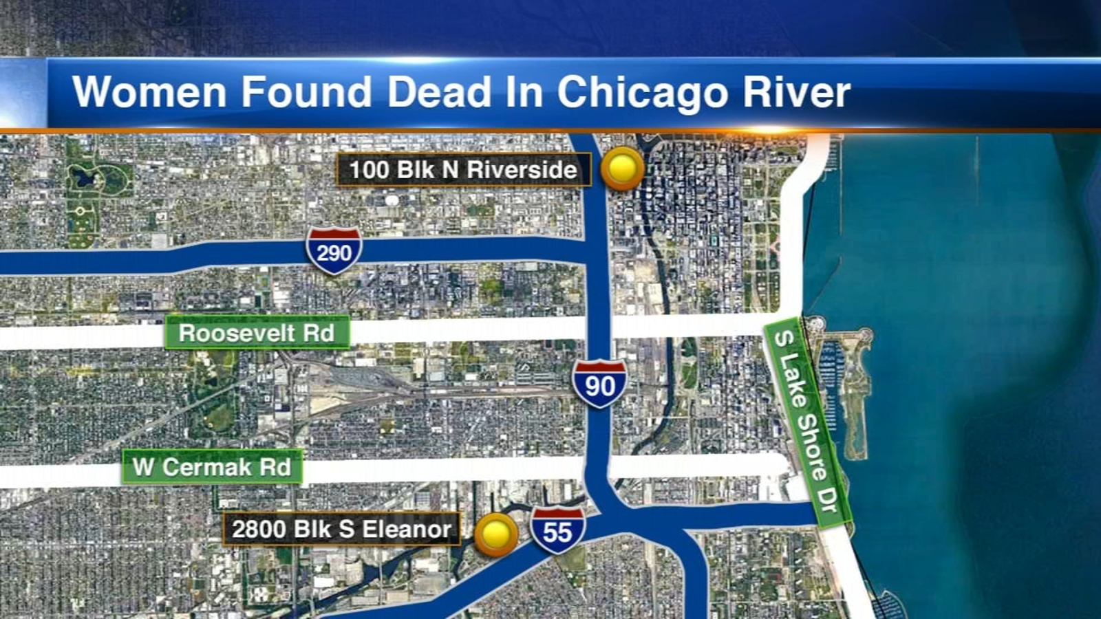 2 female bodies found in separate parts of Chicago River, police say