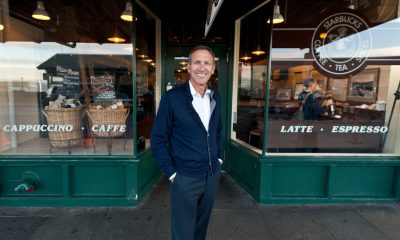 Starbucks chief talks of possible benefits for nonunionized employees.