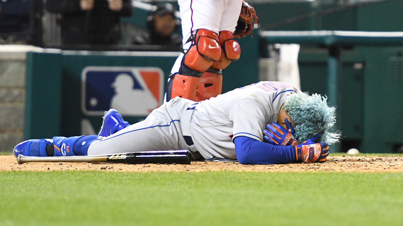 Mets’ Franciso Lindor hit in the face by wild pitch, Nationals’ Steve Cishek ejected