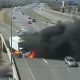 Box truck explodes after crash on Minnesota highway, video shows