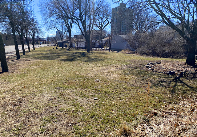 The vacant lot on NE Central Avenue.