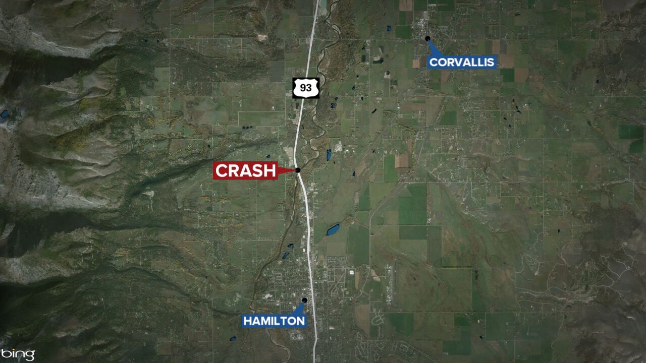 A young man from Hamilton died after a two-vehicle crash in Ravalli County.