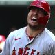 Angels’ Mike Trout plunked in win over Texas, X-rays negative