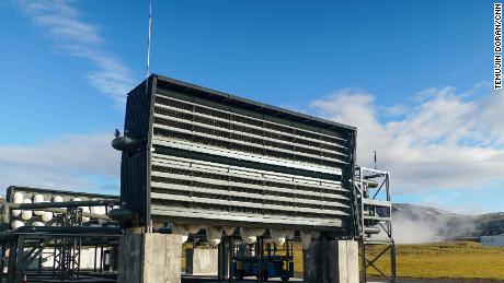 Climework&#39;s Orca project -- a carbon dioxide removal system -- at the Hellisheiði Geothermal Power Plant in Iceland.