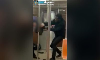 A 22-year-old was attacked on the subway by a person shouting anti-gay slurs, police say