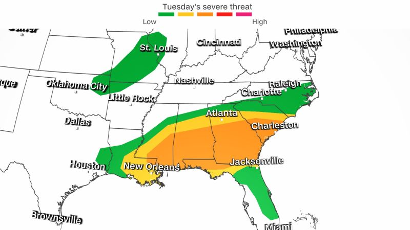 Parts of the South are again under the threat of tornadoes and severe storms | CNN