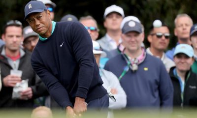 Tiger Woods tees off for second round at the Masters after excellent open following long injury layoff