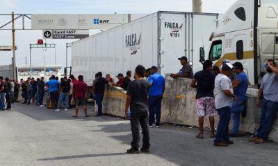 Mexican truck drivers block major US-Mexico point of entry in protest of Texas border inspections