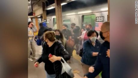 A quiet morning commute on a Brooklyn subway quickly became a &#39;war zone&#39; leaving more than 20 people injured, NYC mayor says 