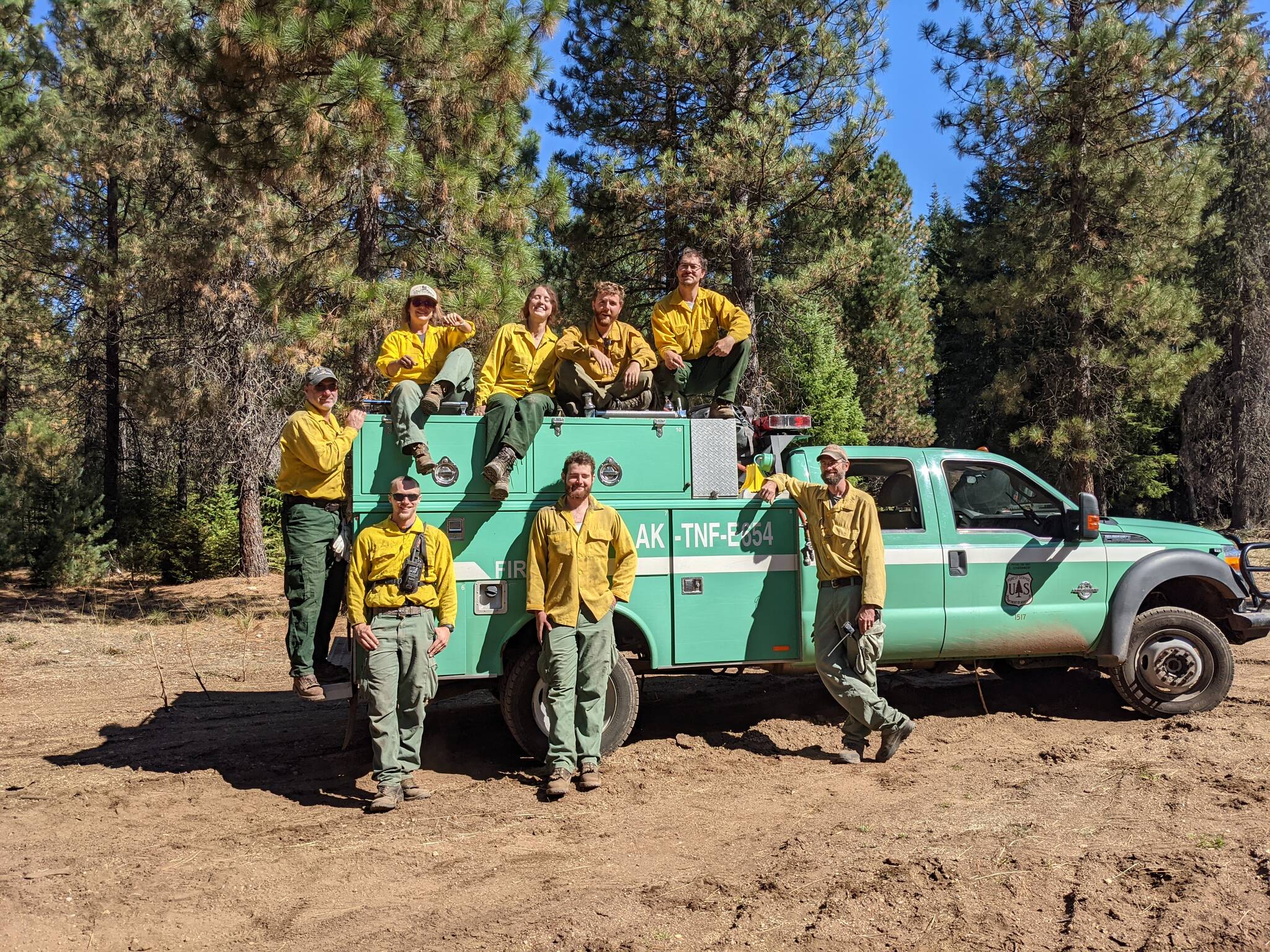 Courtesy photo / U.S. Forest Service 
A Forest Service fire crew takes a break during an operation. Fire crews from Alaska are frequently deployed to the Lower 48 to help combat wildfires that are growing larger and closer to urban areas in many cases.