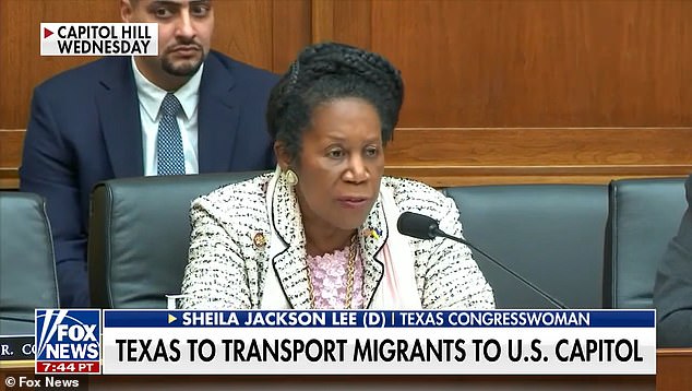Sheila Jackson Lee, a Texas Democrat, said that Abbott's scheme was 'hysteria' and did not solve the problem