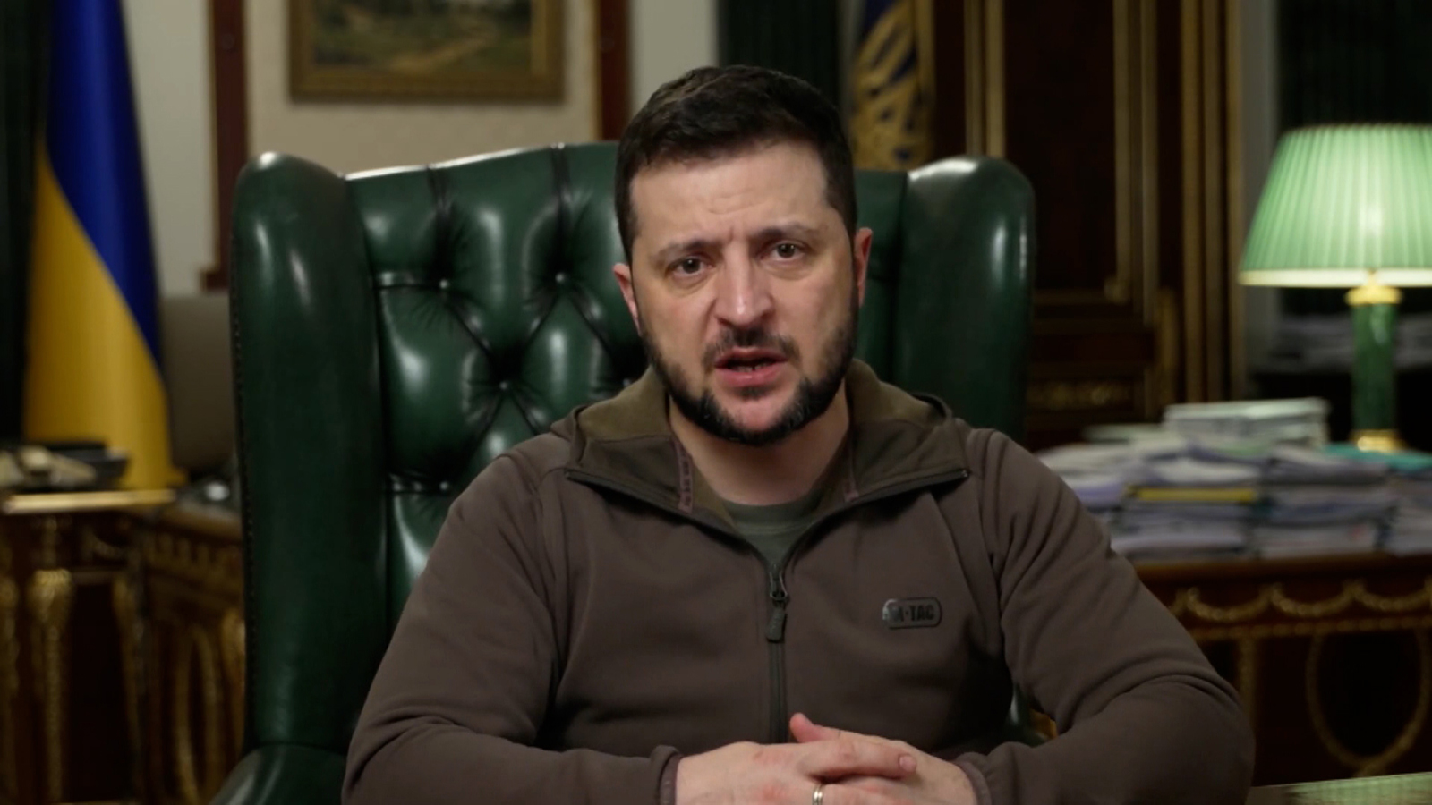 “They started a full-scale war and act as if we are to blame,” Zelensky says in Sunday address