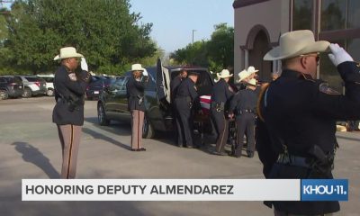 Honoring HCSO Deputy Darren Almendarez: Procession to church for funeral service