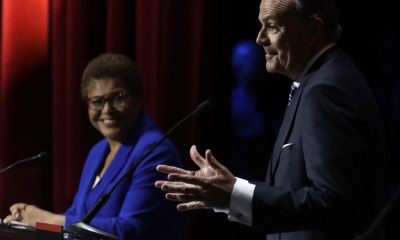 Karen Bass and Rick Caruso in dead heat, L.A. mayoral poll finds