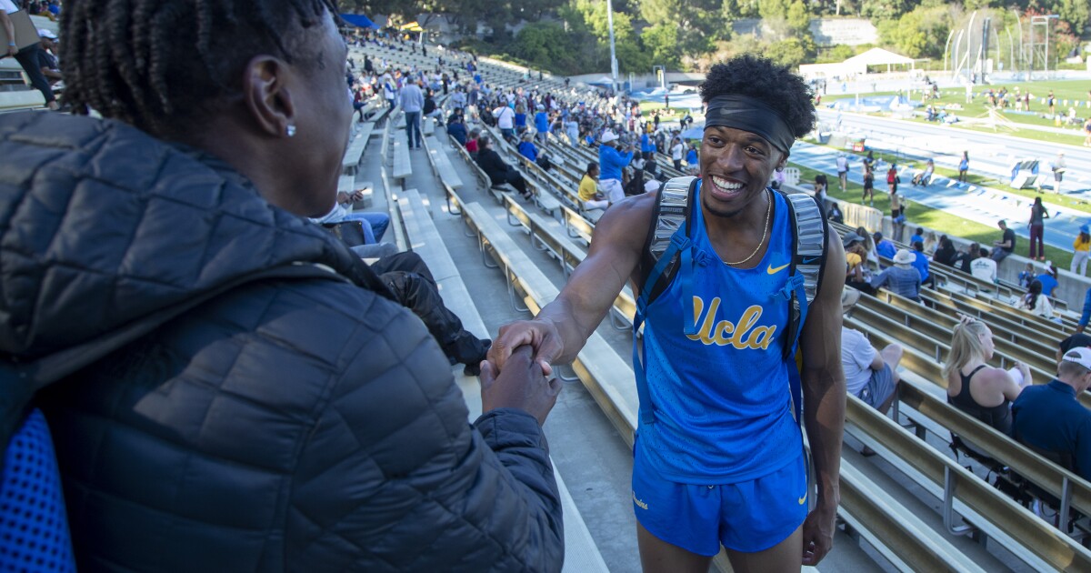 Once homeless, UCLA’s Zaylon Thomas makes his mark on the track