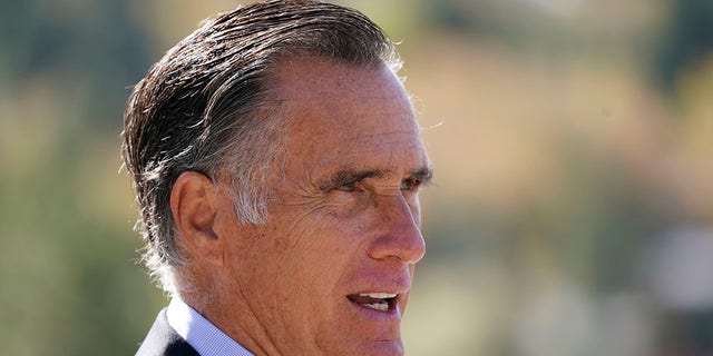 Sen. Mitt Romney, R-Utah, speaks during a news conference on Oct. 15, 2020, near Neffs Canyon, in Salt Lake City. (AP Photo/Rick Bowmer, File)