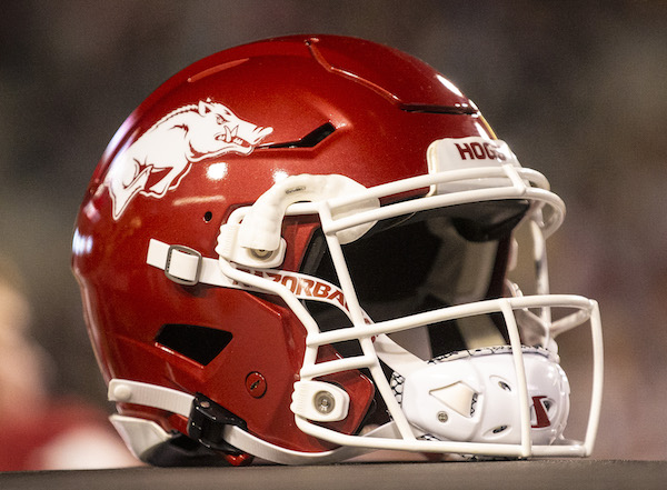 Razorbacks close football scrimmage due to storms