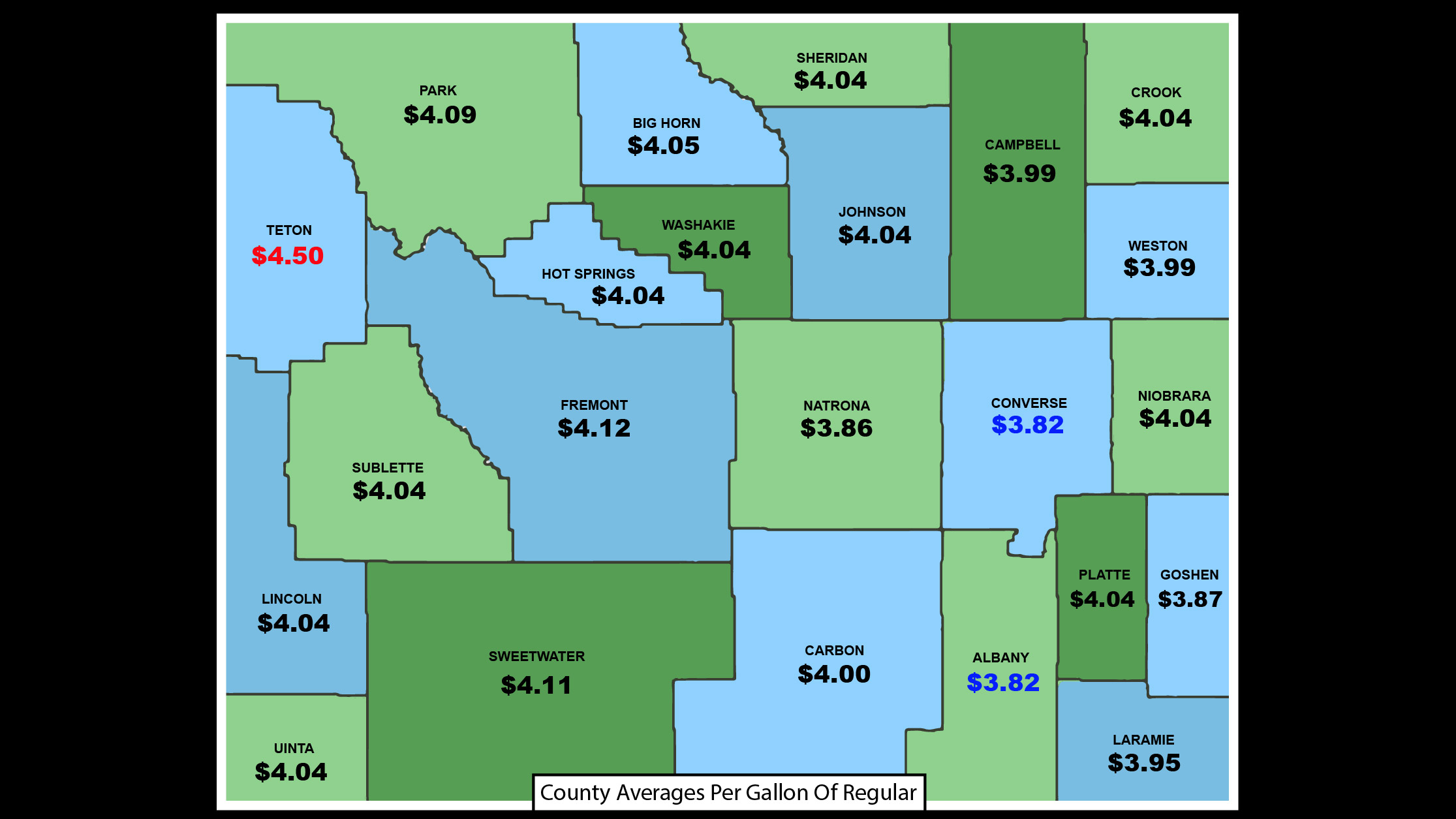 Daily Wyoming Gas Map: Thursday, April 14, 2022 | Cowboy State Daily