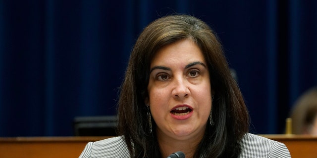 WASHINGTON, DC - MAY 19: Rep. Nicole Malliotakis speaks (R-NY) during a House Select Subcommittee on the Coronavirus Crisis hearing in the Rayburn House Office Building on Capitol Hill May 19, 2021 in Washington, D.C.