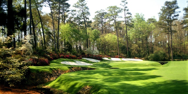 The 13th hole during the 1980's at Augusta National Golf Club in Augusta, Georgia. 