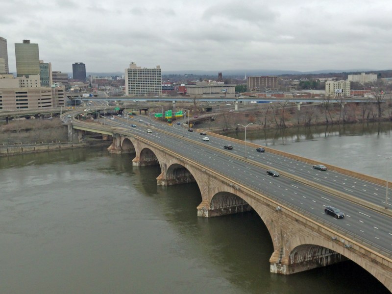 The Bulkeley Bridge across the Connecticut River on Thursday, March 19, 2020