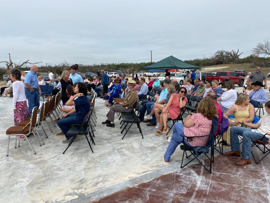 First Cedar Valley Baptist Church in Salado decided to move forward with its Easter ceremony and celebrations today, just a few days after a destructive tornado ripped through its town.