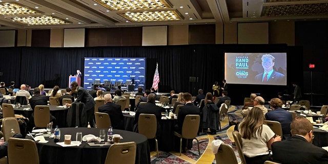 Sen. Rand Paul, R-Ky., speaks at the "Up from Chaos" conference hosted by the American Moment nonprofit and The American Conservative magazine. (Fox News)