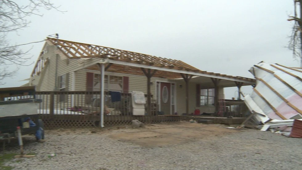 ‘It sounded like the house was going to blow apart:’ Eastern Kentucky family cleaning up after strong storms dealt severe damage