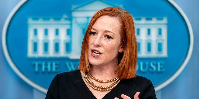 White House press secretary Jen Psaki speaks at a press briefing at the White House in Washington, Tuesday, Jan. 25, 2022.