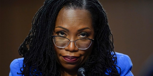 Ketanji Brown Jackson testifies during her confirmation hearing on Capitol Hill on March 23, 2022.