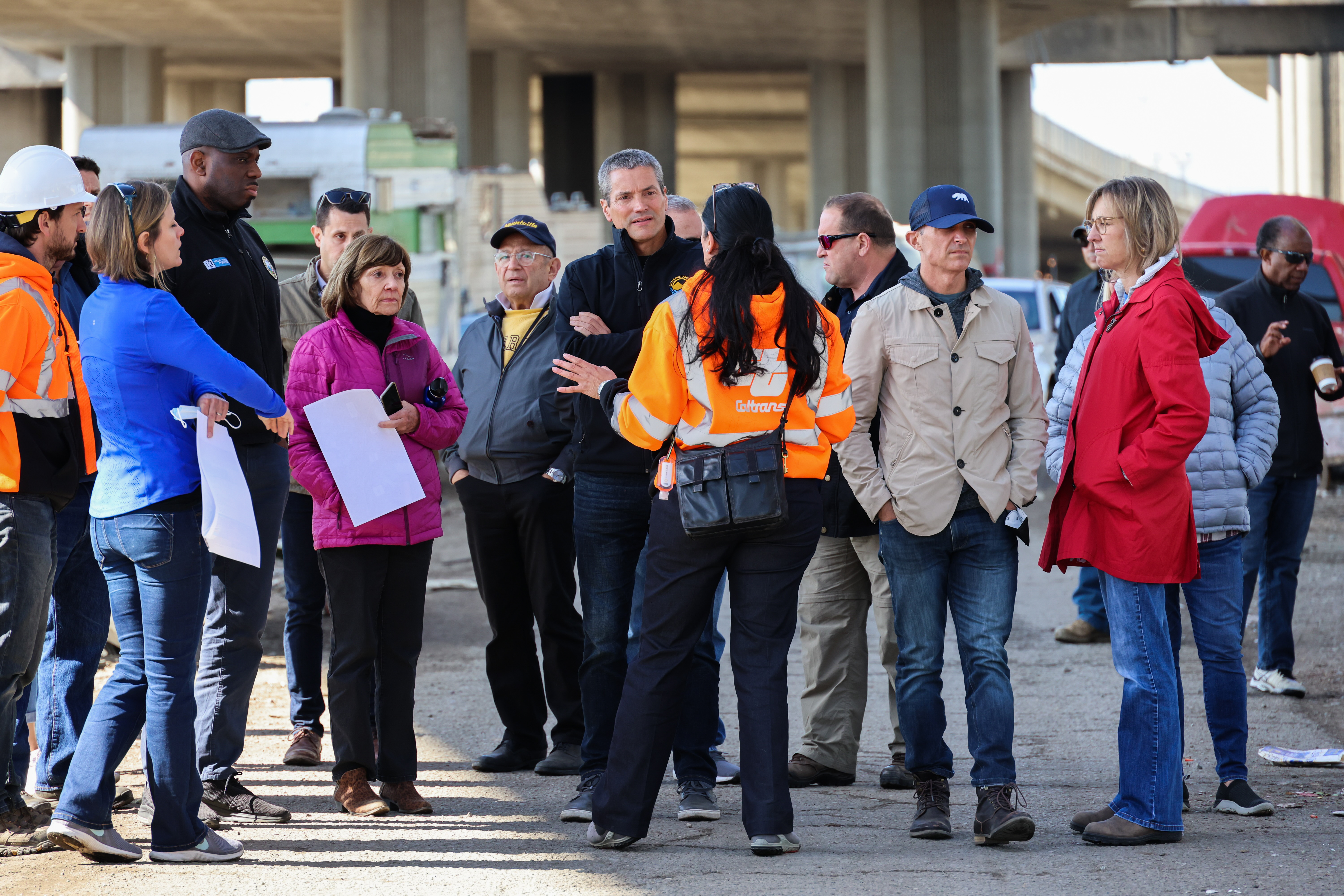 Governor Newsom and Cabinet members visit Oakland encampment 