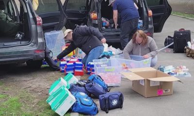 Volunteers from Houston on the ground in Ukraine passing out medical supplies