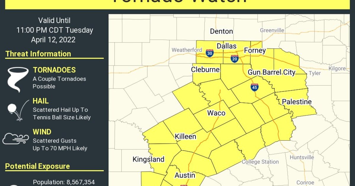 Tornado watch ends early in the Austin area