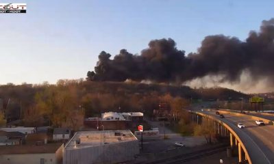 Fire crews battle structure fire in KCK, smoke seen miles away