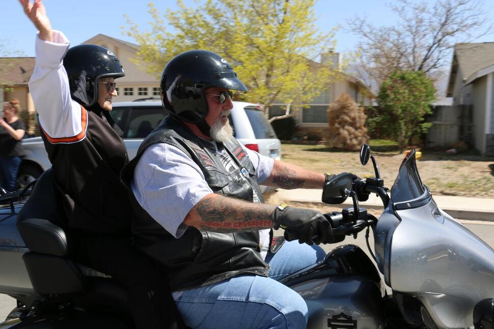 Nevada ‘Motorcycle Mama’ Celebrates 102nd Birthday on Harley