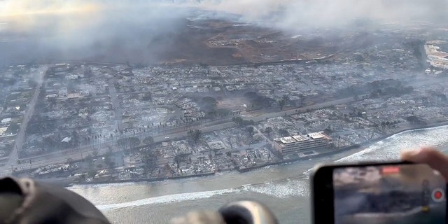 aerial view of Lahaina coast