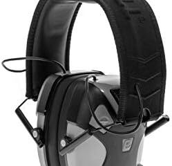 Caldwell E-MAX Pro Electronic Hearing Protection 23-24 NRR – Adjustable Lo Pro Earmuffs for Shooting, Hunting and Range