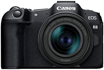 Canon EOS R8 Full-Frame Mirrorless Camera w/RF24-50mm F4.5-6.3 IS STM Lens, 24.2 MP, 4K Video, DIGIC X Image Processor, Subject Detection & Tracking, Compact, Smartphone Connection, Content Creator