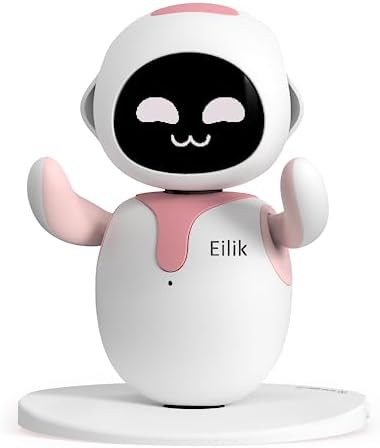 Eilik – an Electronic Robot Pets Toys with Intelligent and Interactive | Abundant Emotions, Idle Animations, Mini-Games | Desk Decoration, Unique, Cute Companion for Kids, Girls & Boys