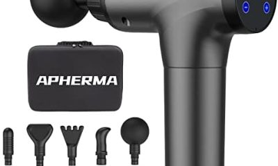 APHERMA Massage Gun, Muscle Massage Gun for Athletes Handheld Deep Tissue Massager Tool 30 Speed Levels 10 Heads, Mothers Day Gifts from Daughter/Son