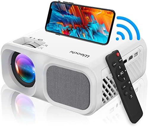 Weochi Native 1080P WiFi Projector, 9500L Bluetooth 5G Video Projector, 400 ANSI Keystone Home/Outdoor Wireless Portable Projector Compatible with Phone, PC,PS4