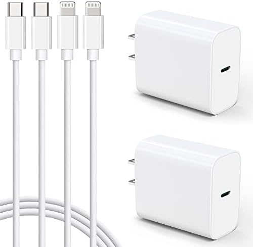 iPhone Fast Charger 10 FT [Apple MFi Certified] 2 Pack PD 20W USB C Charger Block with 10FT Long Type C Lightning Cable for iPhone 14 13 12 11 XS XR X 8 iPad,White