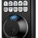 TEEHO TE002 Fingerprint Door Lock – Keyless Entry Door Lock with Keypad – Electronic Deadbolt Keyed Entry – Front Door Lock – Combination Door Lock – Easy Installation – Matte Black