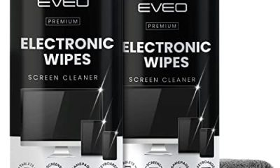 Electronic Wipes Streak-Free Screen Cleaner, TV Screen Cleaner for Smart TV, Screen Wipes Computer Cleaner, TV Cleaner for Electronics: Laptop, Car Phone, iPad | Microfiber Cloth Included [80 Wipes]