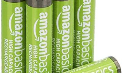 Amazon Basics 8-Pack Rechargeable AAA NiMH High-Capacity Batteries, 850 mAh, Recharge up to 500x Times, Pre-Charged