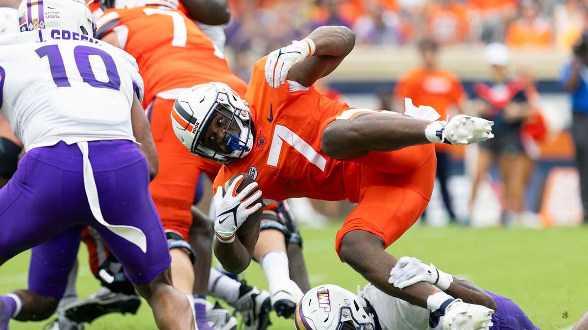 Mike Hollins plays for the Virginia Cavaliers