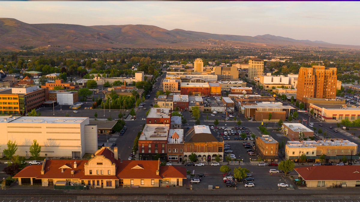 Aerial view of downtown Yakima, Washington