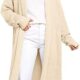 LILLUSORY Women’s Oversized Slouchy Knit Chunky Open Front Sweater Coat with Pockets