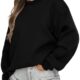 Angerella Womens Long Sleeve Sweatshirts Casual Crew Neck Loose Fit Pullover Hoodie Fleece Fall Tops