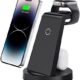 3 in 1 Charging Station for iPhone, Wireless Charger for iPhone 14 13 12 11 X Pro Max & Apple Watch – Charging Stand Dock for AirPods